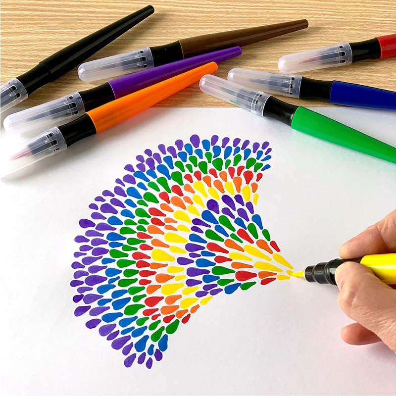 Brush Tip Markers - Flexible Paint Brush Markers for Lettering and Calligraphy P