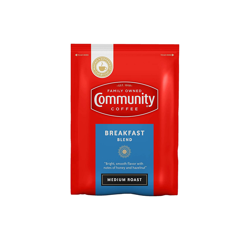 Ground Coffee Packets, Breakfast Blend Medium Roast, Pre-Mea