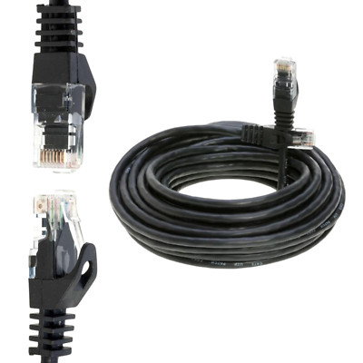 RJ45 CAT6 Ethernet Network Cable Black 1.5ft-200ft High-Speed LAN Patch Cord lot
