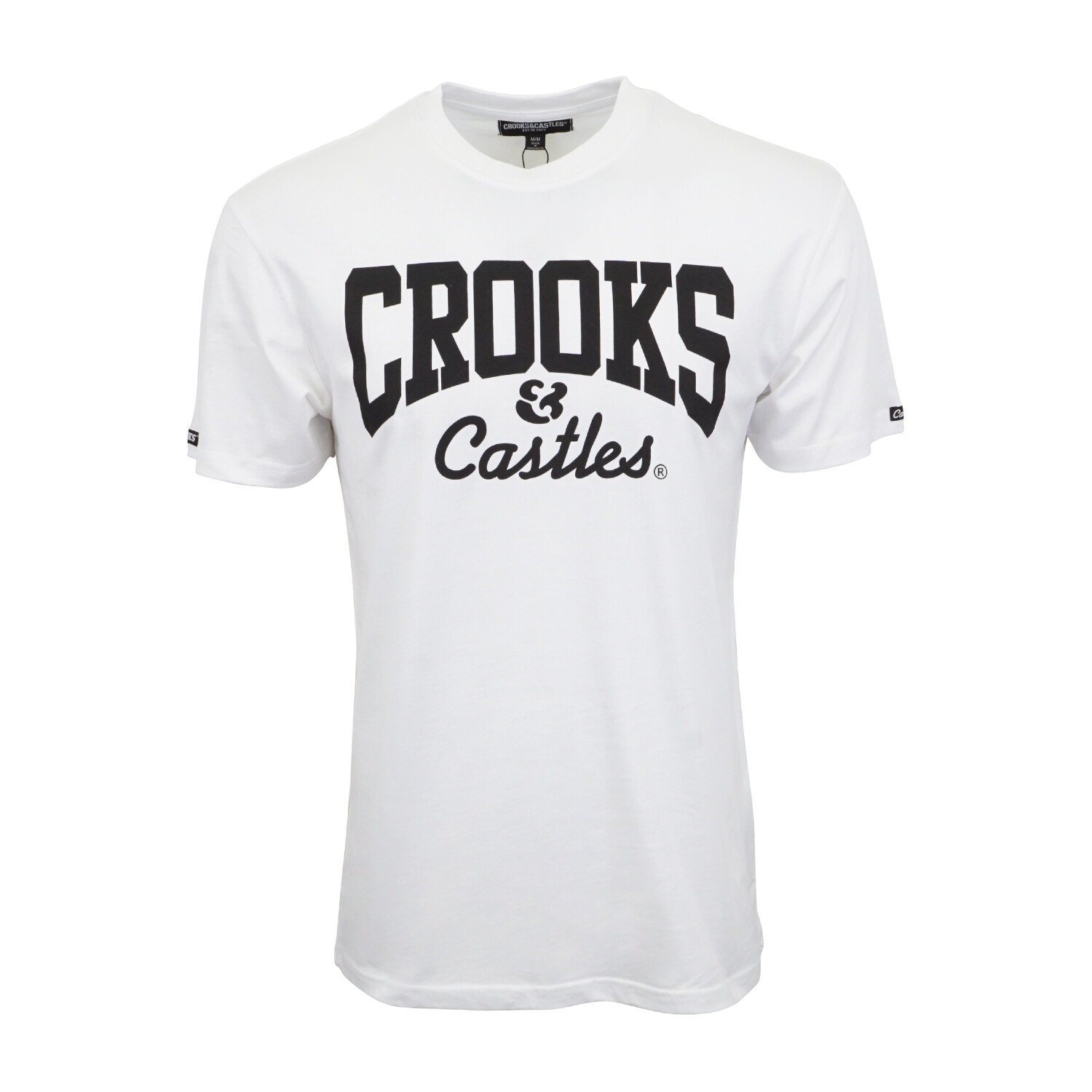

МУЖСКАЯ ФУТБОЛКА С ЛОГОТИПОМ CROOKS - CASTLE БЕЛАЯ, Белый
