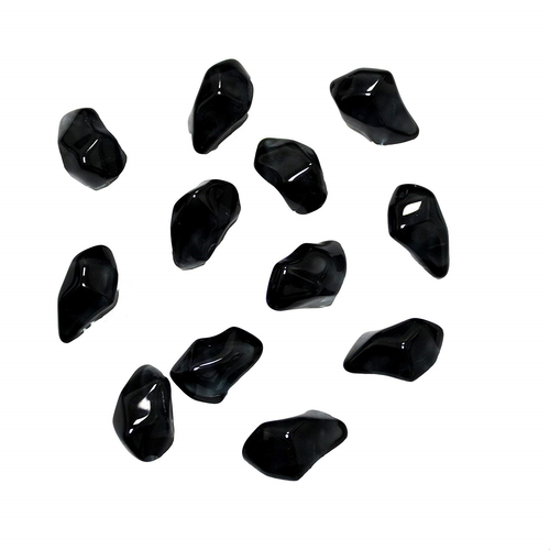 AZ Patio Firepit Translucent Glass, 20 lb, Black