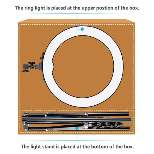 Dimmable 18-Inch Diameter 75W Ring Fluorescent Flash Light & Stand Kit