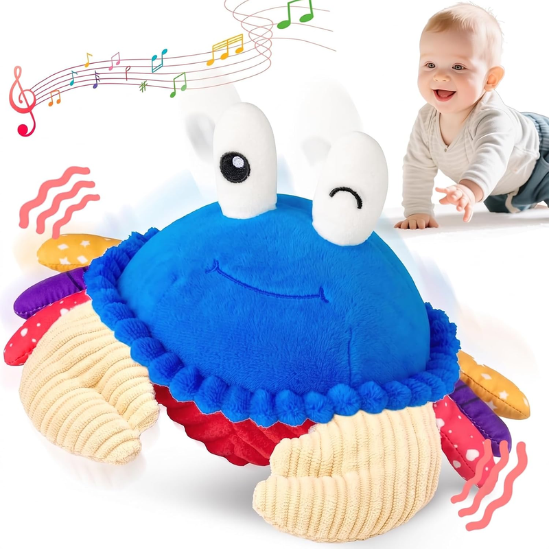 SAIMAND Musical Crawling Crab Toy for Babies 6-12 Months - Sensory Fun