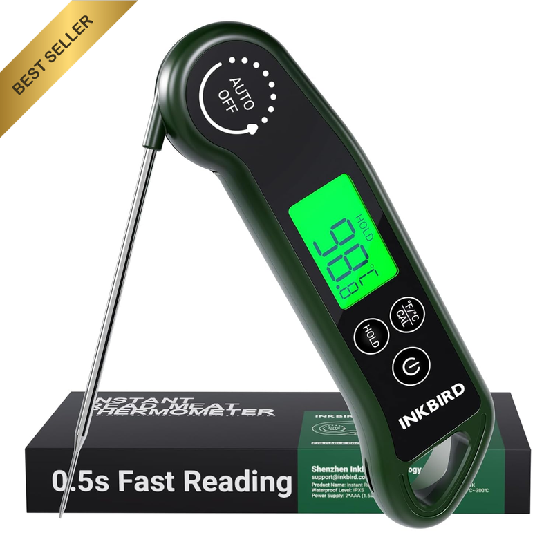 Instant Read BBQ Thermometer 0.5S Fast Readout RHT-11K, ±0.3℃ Accuracy Digital M