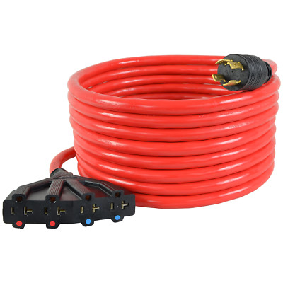 Conntek GEN1688 L14-30 30 Amp 125/250V Generator Distribution Power Cord, 25ft.