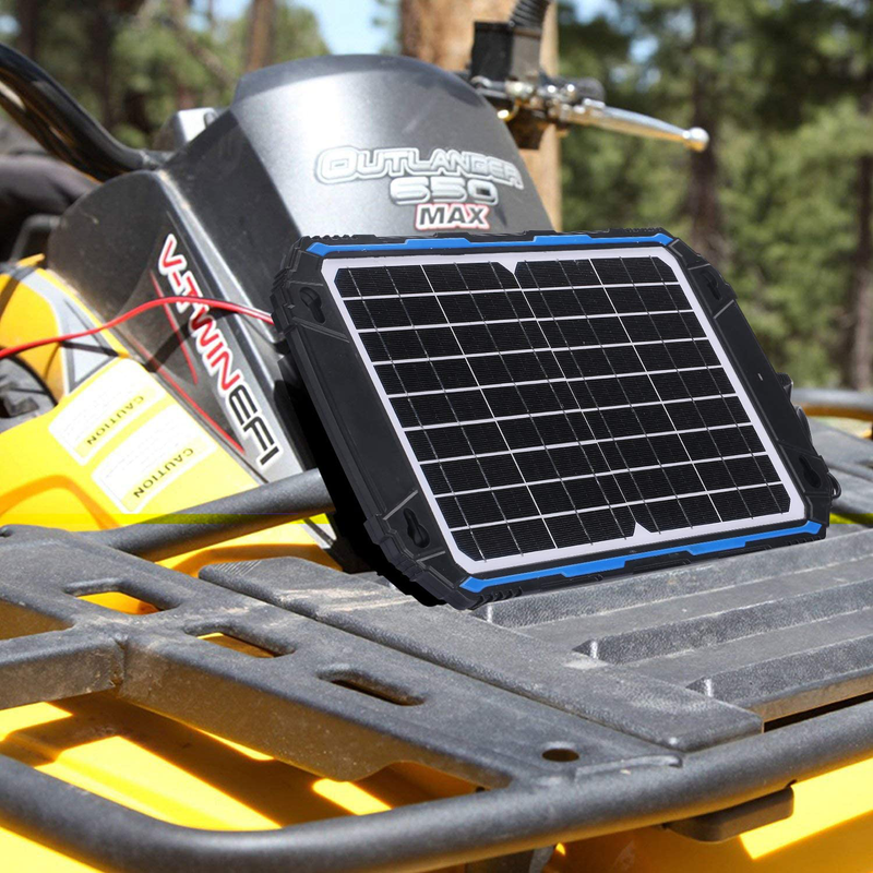 Upgraded Waterproof 10W Solar Battery Charger and Maintainer For Car RV Marine