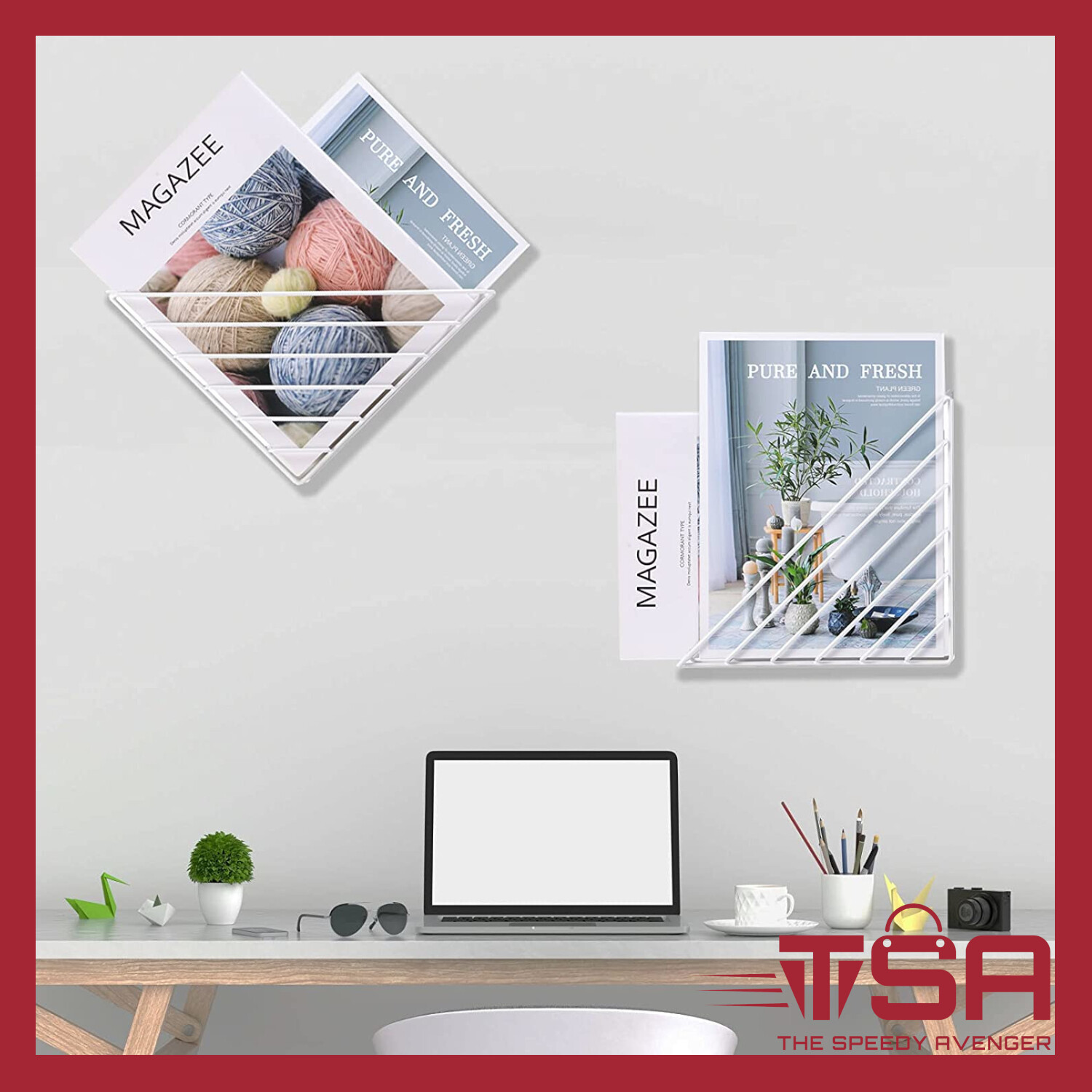 2 Pack Metal Floating Book Shelves for Walls Display for Home Bedroom Kids