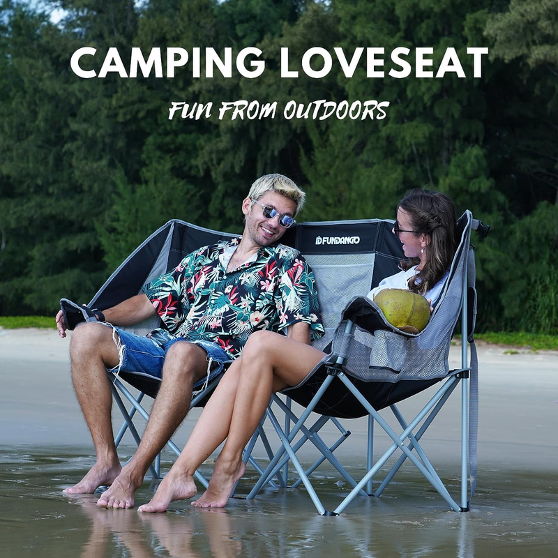Loveseat Camping Chairs Adults 2 Person Oversized Double Camping Chair for outsi