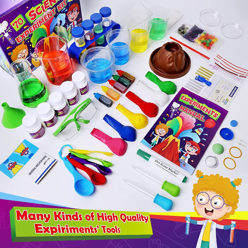 UNGLINGA 70 Lab Experiments Science Kits for Kids Age 4-6-8-12 Educational Toys