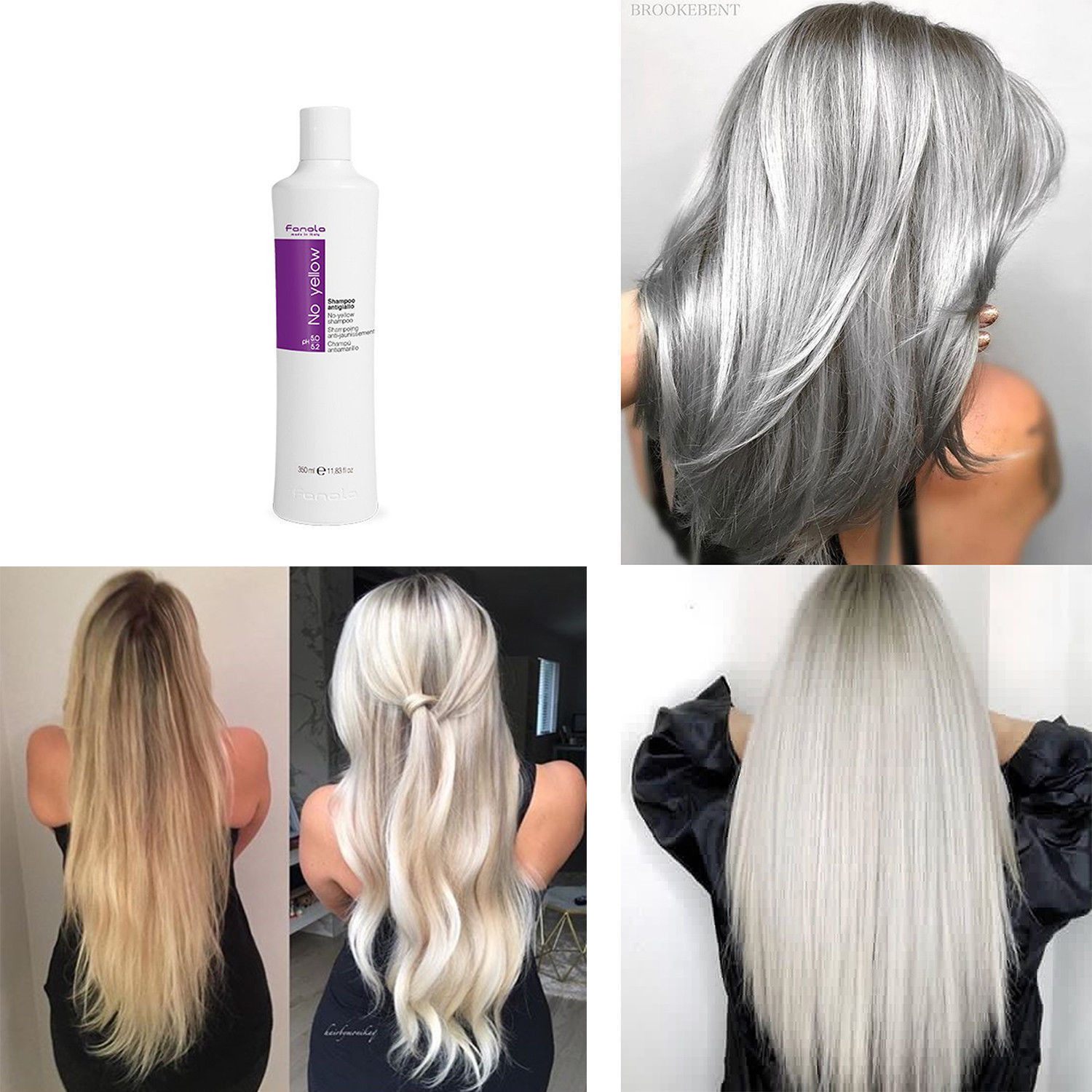 Purple shampoo for gray hair under hair