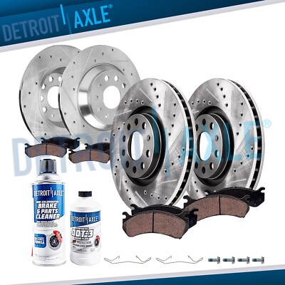10pc Front Rear Drilled Brake Rotors Brake Pads for 2016 - 2018 Audi Q3 Quattro