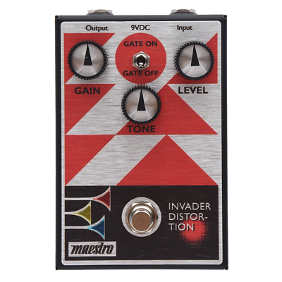 Maestro Electronics Invader Distortion Analog True Bypass Guitar Effects Pedal