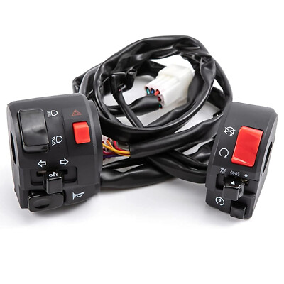 Motorcycle 7/8'' Handlebar Horn Button Turn Signal Fog Light Controller Switch
