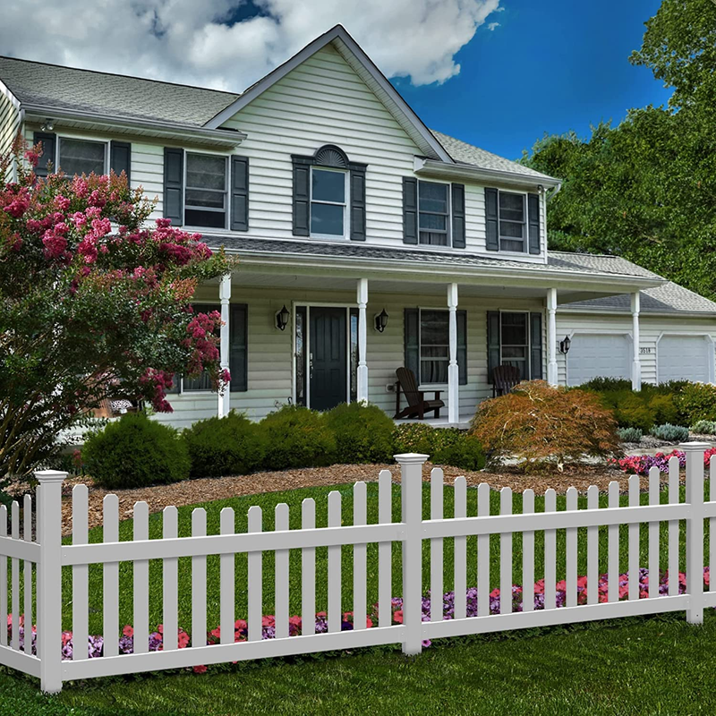 Zippity Outdoor Products ZP19041 No Dig All American Fence, White