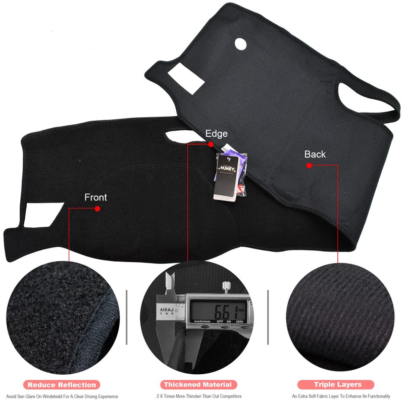 Dashboard Pad  Dash-mat Dash Cover Mat For 2016 2017- 2023 TOYOTA TACOMA Black