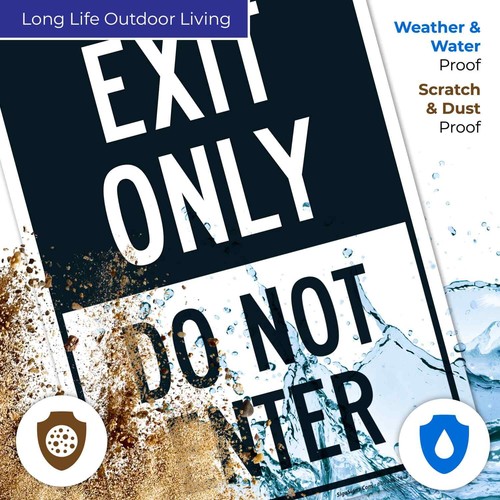 Exit Only Sign, Do Not Enter,