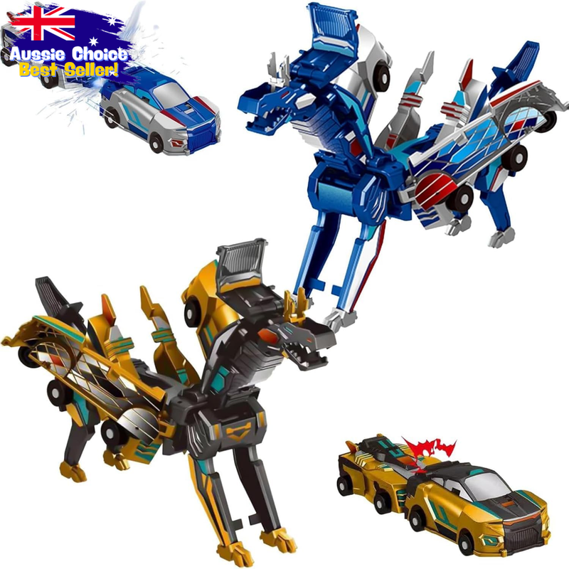 Dinosaur Car Toy - 2 Pcs Collision Cars for Kids 3-8 - Fun Birthday/Easter Gift