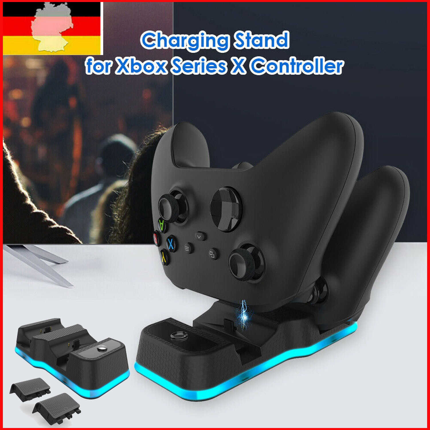 Für Xbox Series X Gamepad Joystick Power Stand Dual Controller Ladestation