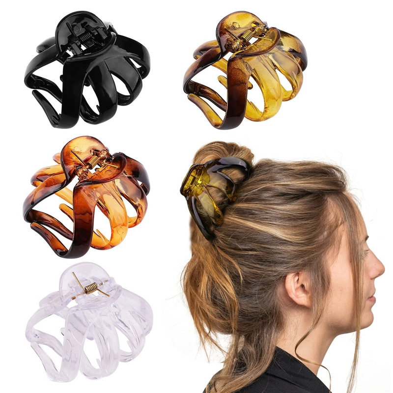 4PCS Extra Large Strong Hold Hair Clips for Thick and All Hair Types - 3.15" Jum