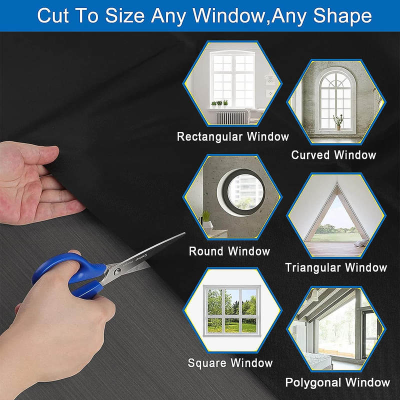 Magnetic Blackout Blind with Magnet Fasteners 100% Blackout Curtain Portable Bla