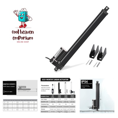 12 Inch 12'' High Speed 14mm/s Linear Actuator Motor 1000N DC12V with Mounting...