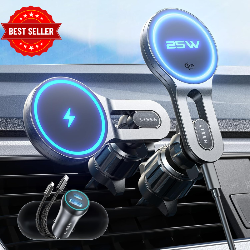 for Qi2.2 25W Magsafe Car Mount Charger Vent Magnetic [2026 Upgrade]
