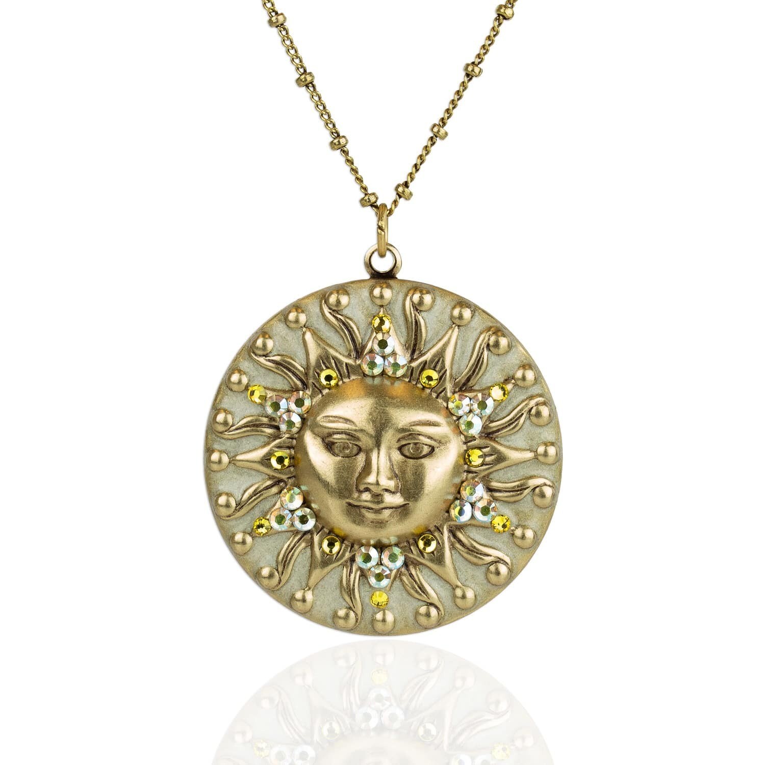 Helie Crystal Sun Necklace Helie Crystal Sun Necklace