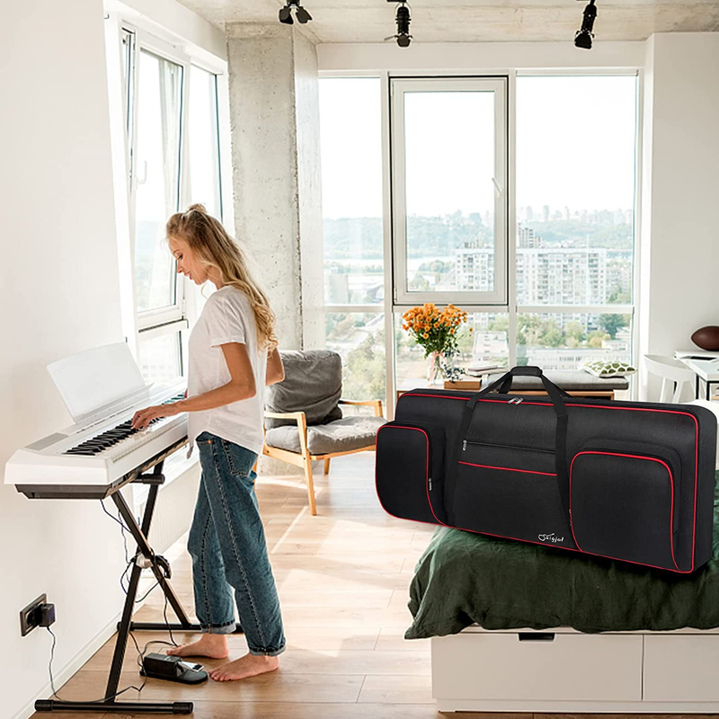 76 Key Keyboard Case Soft (Interior:50&Prime;X 18&Prime; X 6.1&Prime;), Padded Piano Case with Han