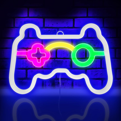 Neon Sign, Gamepad Shape Led Neon Light Wall Gaming Room Dec