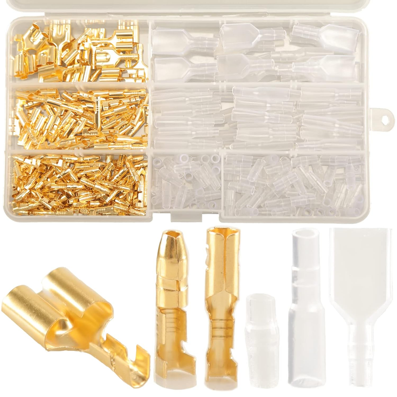 320Pcs Double Bullet Wire Connectors, 3.9Mm 3.5Mm Male and Female Bullet Termina