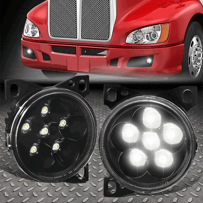 ДЛЯ 08-20 KENWORTH T660 PETERBILT 579 587 ПРОТИВОТУМАННАЯ ФАРА С НЕСКОЛЬКИМИ СВЕТОДИОДАМИ В ЦВЕТОЧНОМ СТИЛЕ, ЧЕРНАЯ