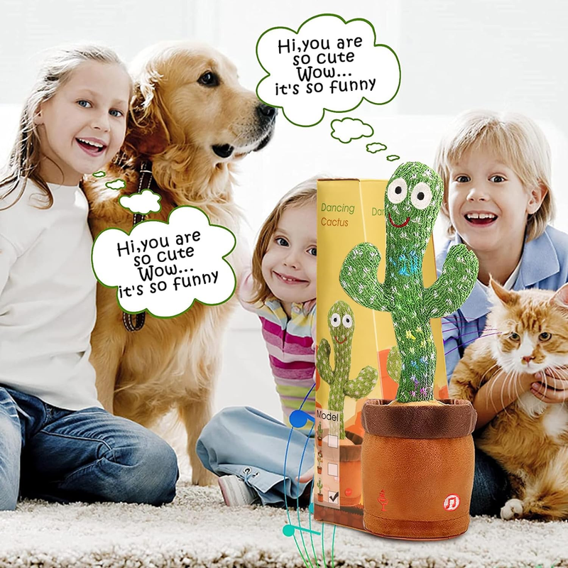 Dancing Cactus Baby Toys 6 to 12 Months, Talking Cactus Toys Repeats What You Sa