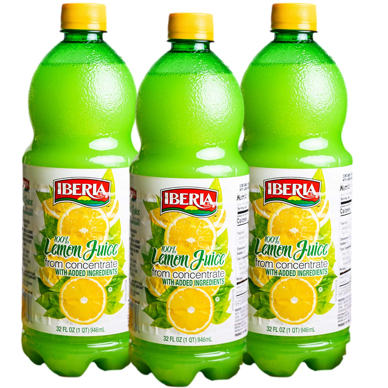 100% Lemon Juice, 32 Ounce (Pack of 3)