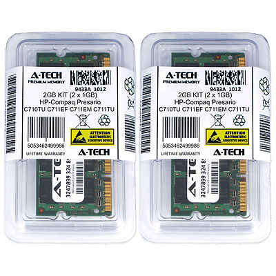 2GB KIT 2 x 1GB HP Compaq Presario C710TU C711EF C711EM C711TU Ram Memory