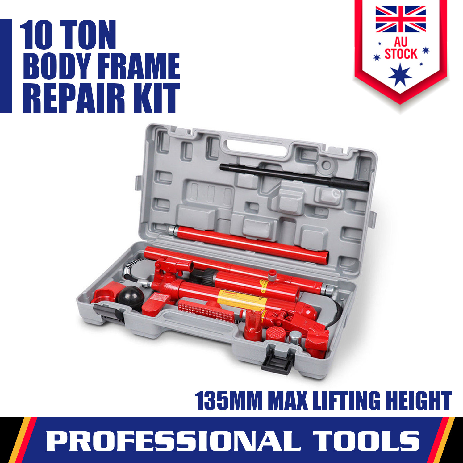 10T Porta Power Kit Hydraulic Panel Beating Car Body Dent Frame Repair