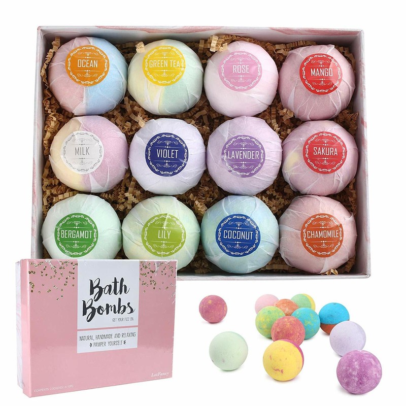 Bath Bombs SPA Essential Natural Oils Fizzy Relax Birthday Valentine's
