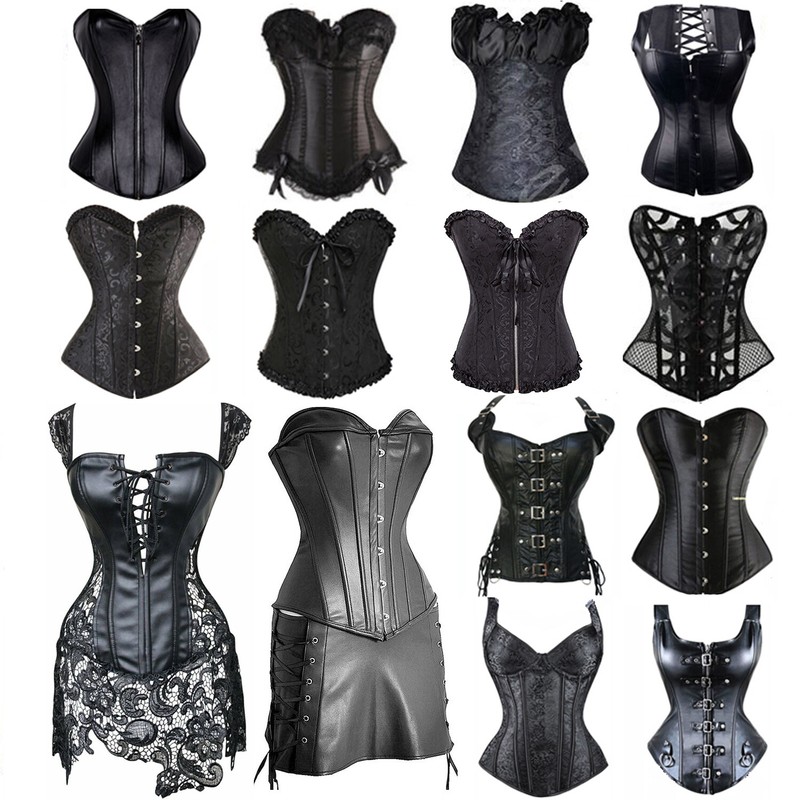 black corset bustier top