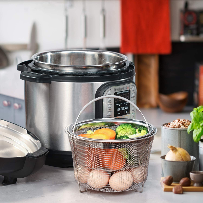 AOZITA Steamer Basket for Instant Pot Accessories 6 Qt or 8 Quart - 2 Tier Stack