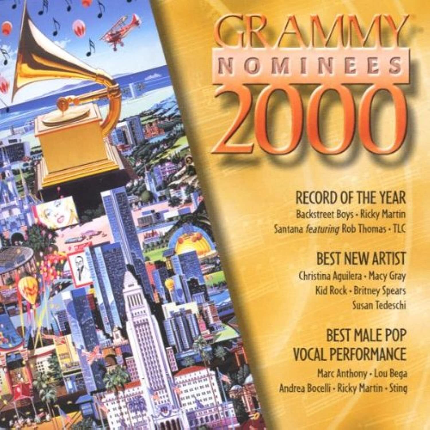 2000 Grammy Nominees CD Backstreet Boys Santana Kid Rock Marc Anthony Sting
