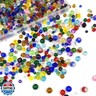 1000pcs Crystal Glass Beads for Jewelry Making - 3 Styles Bicone, Rondelle, Crackle Round, Assorted Colorful Rainbow Craft Glass Beads, DIY Bracelet Necklace Earring Craft Kit with Organizer Box