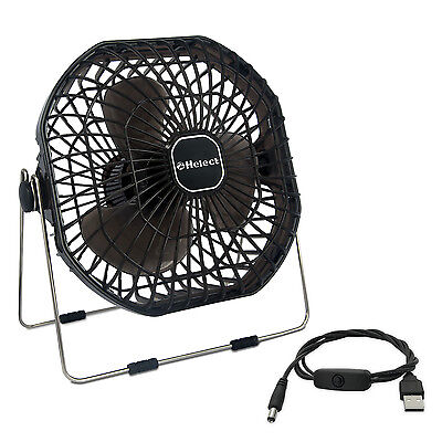Helect 7-Inch Mini USB Desk Fan with Low Noise and Strong Airflow