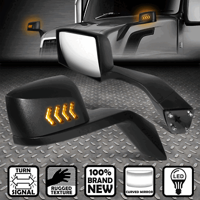 [ПОСЛЕДОВАТЕЛЬНЫЙ СИГНАЛ СО СВЕТОДИОДНОЙ СТРЕЛКОЙ] ДЛЯ БОКОВЫХ ЗЕРКАЛ КАПОТА VOLVO СЕРИИ VN 04-18, ЧЕРНЫЙ