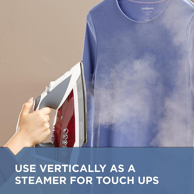 Digital LED Iron,Clothing Iron with Auto Shut Off and Spray Mist Features, Silve