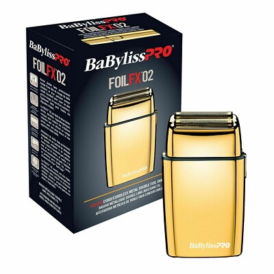 BaByliss Gold PRO FX02 Dual Foil Metal Shaver, FXFS2G Cord / Cordless Electric