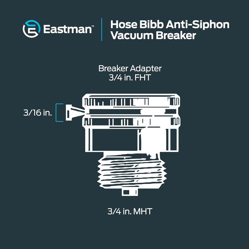 20199 Hose Bibb Anti-Siphon Vacuum Breaker, Rough Brass