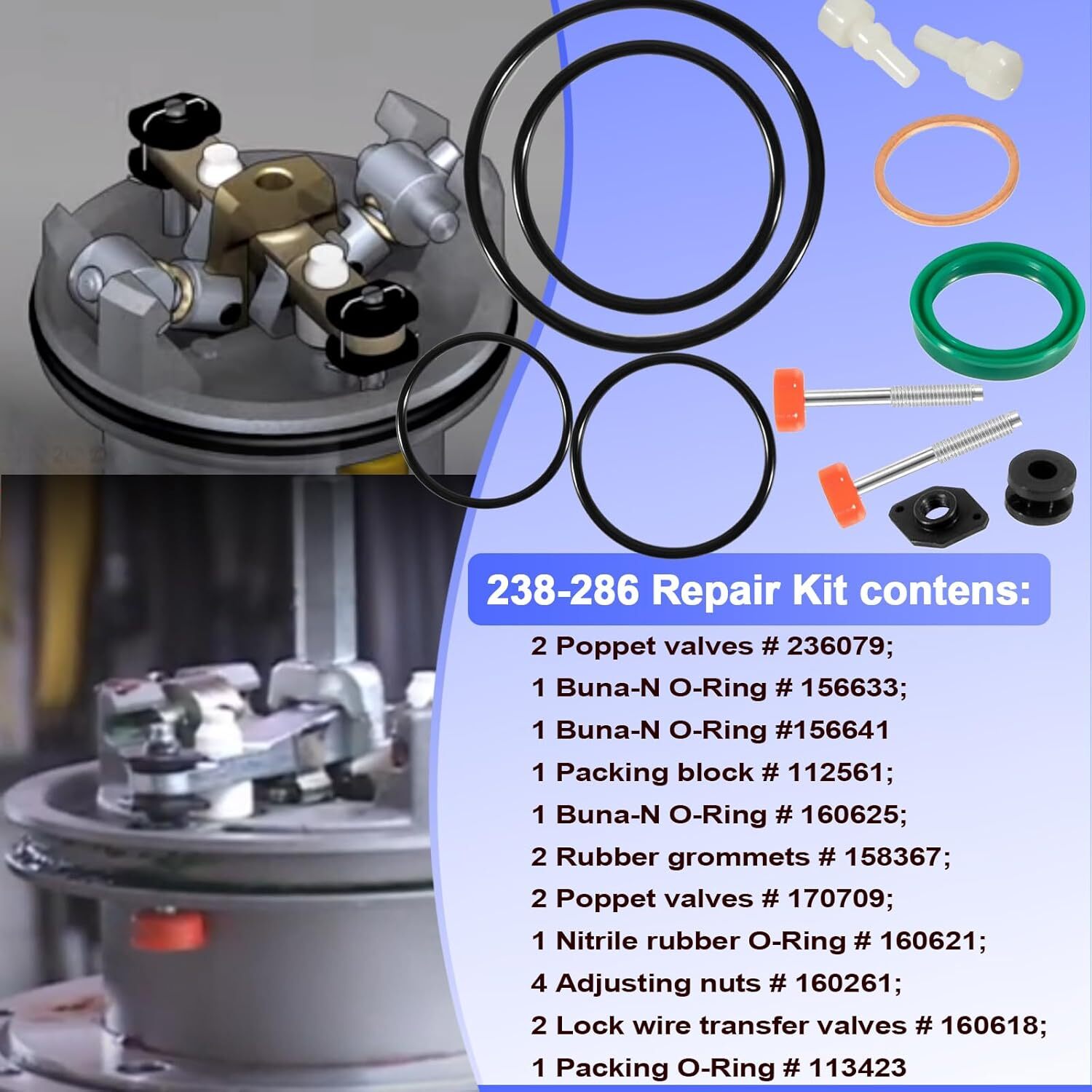 スキップ Graco Oil Pump Graco Fireball 300 Pump Repair Kit 238286