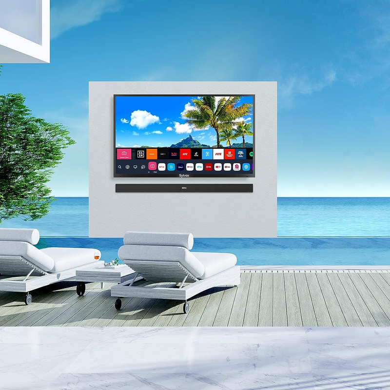 SYLVOX 38'' Soundbar for Outdoor Smart TV, 2.0Ch Wireless Audio IP65 Waterproof