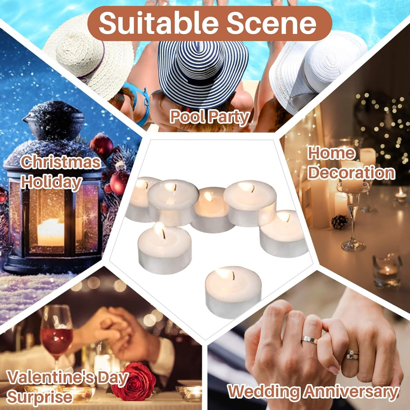 Tealight Candles Bulk - Paraffin Tea Candles Tea Lights Candles Tea Tree Lights