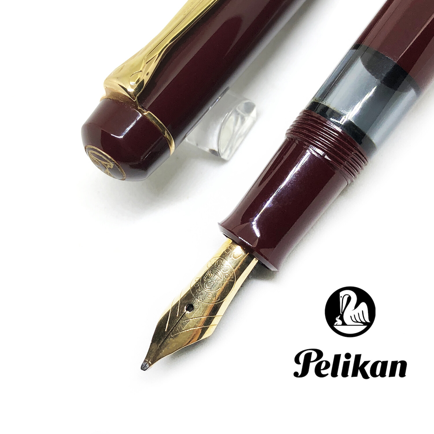 Pelikan　旧M250　バーガンディ　B-nib Pelikan M250 Pre 97′ Burgundy – 14C Medium Nib - Pen Realm