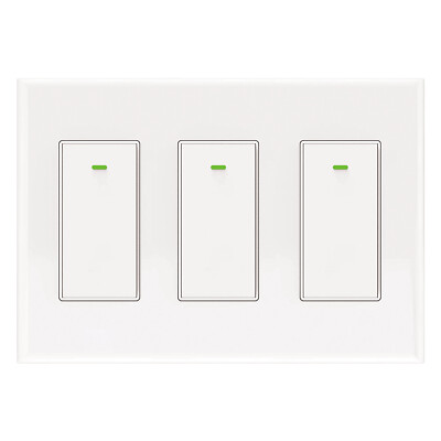 3 Gang Smart WIFI Switch Light Wall Works w/ Alexa Google Home voice smart life